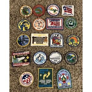 Vintage 1960's-1990's Boy Scout Fabric Patches Most MI, NY, IN Etc. Lot of 19